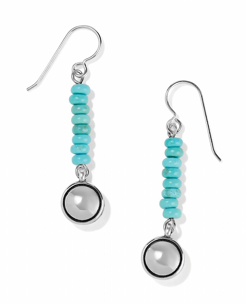 NEW BRIGHTON contempo nuevo azul dome french wire earrings in silver